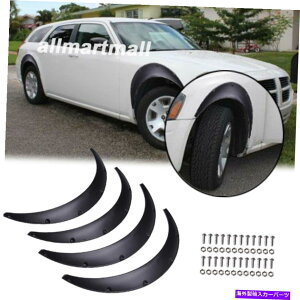 }bhK[h Ԃ̃tF_[tA}bhK[hzC[Jo[_bW}Oĩ}bgubNی삷 Car Fender Flares Mudguard Wheel Cover Protect Matte Black for DODGE Magnum