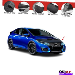 �}�X�N�u�� �t�����g�t�[�h�J�o�[�}�X�N�{���l�b�g�u���W���[�v���e�N�^�[�_�C�������h�z���_�V�r�b�NSD 2012-2015 Front Hood Cover Mask Bonnet Bra Protector Diamond For Honda Civic SD 2012-2015�y���s�A���i�z