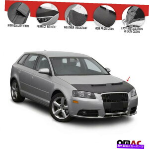 �}�X�N�u�� �t�����g�t�[�h�J�o�[�}�X�N�{���l�b�g�u���v���e�N�^�[�u���b�N�A�E�f�BA3�X�|�[�c�o�b�N2006-2013 Front Hood Cover Mask Bonnet Bra Protector Black For Audi A3 Sportback 2006-2013