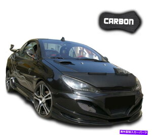 }XNu t[huuvW[206J[{{lbgJ[}XNJo[tgGhXg[ی Hood Bra Peugeot 206 CARBON Bonnet Car Mask Cover Front End Stone protection NEW
