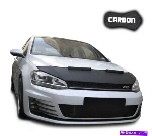 }XNu t[huW[VWSt7N[J[{{lbgJ[}XNJo[tgGhی Hood Bra VW Golf 7 CLEAN CARBON Bonnet Car Mask Cover Front End protection NEW