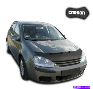 }XNu t[huW[VWSt5N[J[{J[{lbg}XNJo[tgGhی Hood Bra VW Golf 5 CLEAN CARBON Car Bonnet Mask Cover Front End protection NEW