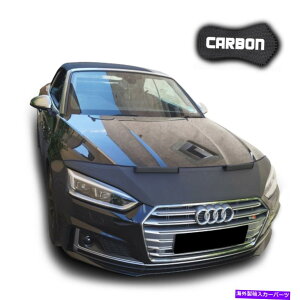 マスクブラ フッドブラジャーアウディA5 F5カブリオカーボンカーマスクボンネットカバーフロントエンドストーン新しい新しい Hood Bra Audi A5 F5 Cabrio CARBON Car Mask Bonnet Cover Front End Stone NEW