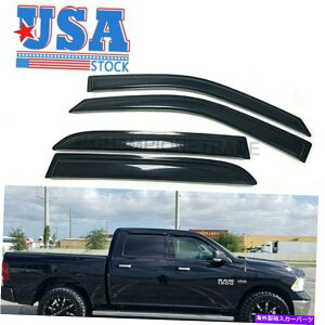 EBhEoCU[ 2009-2018 Dodge RAM 1500N[/KLu̕čzJ̉J̊C̊C US Window Sun Rain Visor Vent Guard For 2009-2018 Dodge Ram 1500 Crew/Mega Cab