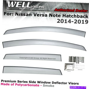 EBhEoCU[ 14-19̂߂WellvisorsNbvIEBhETChfBtN^[ WELLVisors Clip-on Window Side Deflectors For 14-19 Nissan Versa Note Hatchback