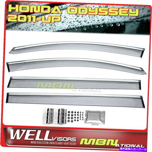 �E�B���h�E�o�C�U�[ �z���_�I�f�b�Z�C2011-2017�E�B���h�E�o�C�U�[�N������Wellvisors�E�B���h�E�f�B�t���N�^�[ Wellvisors Window Deflectors For Honda Odyssey 2011-2017 Window Visors Chrome