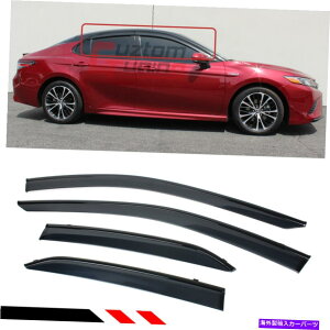 EBhEoCU[ 2018-2022g^JNbvIubNgEBhEoCU[CK[hftN^[ FOR 2018-2022 TOYOTA CAMRY CLIP-ON BLACK TRIM WINDOW VISOR RAIN GUARD DEFLECTOR