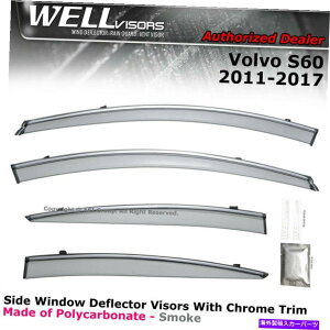 EBhEoCU[ WellVisors for Volvo S60 11-18TChNbvEBhEoCU[̃fBtN^[ WELLvisors For Volvo S60 11-18 Side Clip on Window Visors Deflectors