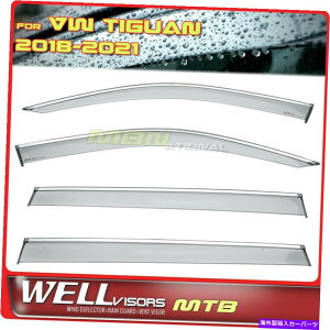 �E�B���h�E�o�C�U�[ Wellvisors Windof Deflectors Volkswagen Tiguan 2018-2022�E�B���h�E�o�C�U�[Chrome Wellvisors Window Deflectors Volkswagen Tiguan 2018-2022 Window Visors Chrome