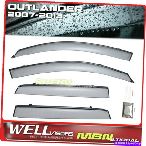EBhEoCU[ EFoCU[CTEBhftN^[OHAEg_[07-13EBhEoCU[ubN Wellvisors Rain Sun Wind Deflector Mitsubishi Outlander 07-13 Window Visor Black