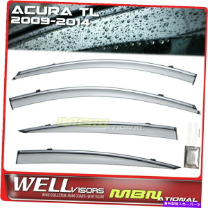 �E�B���h�E�o�C�U�[ Wellvisors Rain Sun Wind Deflectors Sedan for Acura TL 09-14�E�B���h�E�o�C�U�[Chrome Wellvisors Rain Sun Wind Deflectors Sedan For Acura TL 09-14 Window Visor Chrome
