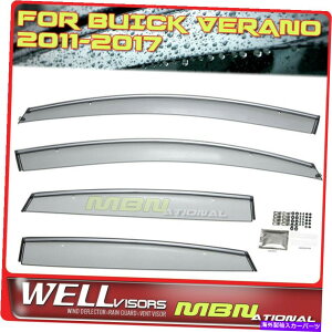 �E�B���h�E�o�C�U�[ Wellvisors Rain Sun Wind Deflector for Buick Verano 11-17�E�B���h�E�o�C�U�[Chrome Wellvisors Rain Sun Wind Deflectors For Buick Verano 11-17 Window Visors Chrome