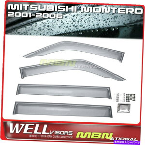 EBhEoCU[ v~AV[YTChEBhEftN^[oCU[OHe2001N2006N Premium Series Side Window Deflector Visors Mitsubishi Montero 2001 to 2006