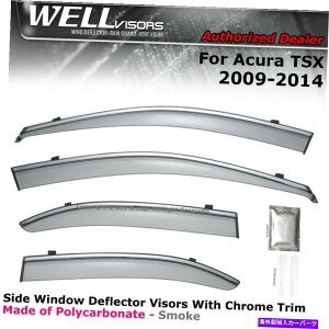 EBhEoCU[ Acura TSX 09-14Z_ftN^[NbvWellVisors windom biders chrome WELLvisors For Acura TSX 09-14 Sedan Deflector Clip on Window Visors Chrome