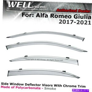 EBhEoCU[ 17-22WellvisorsEBhEoCU[Alfa Romeo Giulia Deflector Guard Chrome Trim WellVisors Window Visor For 17-22 Alfa Romeo Giulia Deflector Guard Chrome Trim