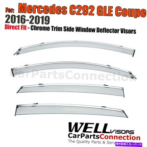 EBhEoCU[ ZfXgleN[y16-19 C292EBhEoCU[ftN^[Ng̃EFoCU[ Wellvisors For Mercedes GLE Coupe 16-19 C292 Window Visor Deflector Chrome Trim