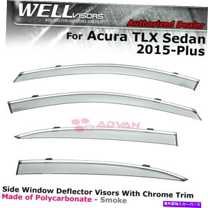 EBhEoCU[ Acura TLX 15-20Z_CfBtN^[TChEBhEoCU[ChromeWellvisors WELLvisors For Acura TLX 15-20 Sedan Rain Deflectors Side Window Visors Chrome