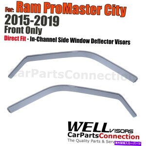 �E�B���h�E�o�C�U�[ Wellvisors In-Channel Window Visors Guards 2PCS RAM PROMASTER CITY 2015-2019 Wellvisors In-Channel Window Visors Guards 2Pcs For Ram ProMaster City 2015-2019�y���s�A���i�z