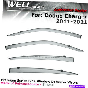 �E�B���h�E�o�C�U�[ Dodge Charger 11-21 Wind Deflector Rain Guard��Wellvisors�T�C�h�E�B���h�E�o�C�U�[ WellVisors Side Window Visors For Dodge Charger 11-21 Wind Deflector Rain Guard�y���s�A���i�z