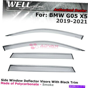 EBhEoCU[ 2019-22 BMW X5 G05EBhEoCU[ubNgWellVisors WELLvisors For 2019-22 BMW X5 G05 Window Visors Black Trim