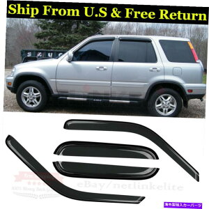 EBhEoCU[ 1997N2001Ñz_CR-ṽe[vIEBhETChxgoCU[TCK[hftN^[ Tape-on Window Side Vent Visor Sun Rain Guard Deflector For 1997-2001 Honda CR-V