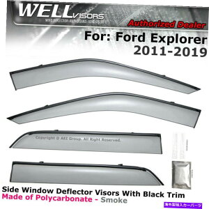 EBhEoCU[ tH[hGNXv[[11-19EBhEoCU[K[hfBtN^[ubNg̃EFoCU[ WELLvisors For Ford Explorer 11-19 Window Visors Guard Deflectors Black Trim