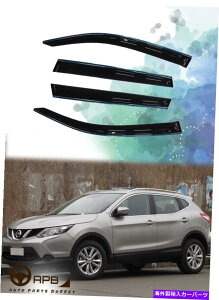 �E�B���h�E�o�C�U�[ ���Y���[�O�X�|�[�c2017�I���N�����g�����E�B���h�E�o�C�U�[�K�[�h�x���g�f�t���N�^�[ For Nissan Rogue Sport 2017-on Chrome Trim Window Visor Guard Vent Deflector