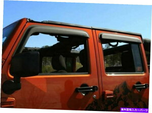 EBhEoCU[ ȃbWEBhEoCU[A}bgubNA4hAB 07-16tBbgW[vO[JK Rugged Ridge Window Visors, Matte Black, 4-Door; 07-16 Fit Jeep Wrangler JK