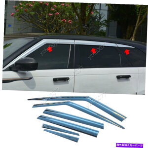 �E�B���h�E�o�C�U�[ 2018-2020�����W���[�o�[�x���[�N���[���E�B���h�E�o�C�U�[�x���g�V�F�[�h�T�����C���K�[�h 2018-2020 For Range Rover Velar Chrome Window Visor Vent Shades Sun Rain Guard