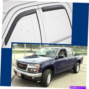 EBhEoCU[ 2004N2012ÑLjIN[Lû߂̃`l͔d@EBhEoCU[K[h In-Channel Wind Deflectors Window Visors Guards for 2004-2012 Canyon CREW CAB