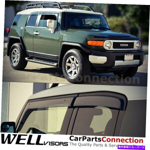 ウィンドウバイザー トヨタFJクルーザーサンバイザーのディフレクターのためのWellvisorsウィンドウバイザー2007-2014 WellVisors Window Visors 2007-2014 For Toyota FJ Cruiser Sun Visors Deflectors