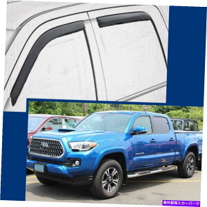 EBhEoCU[ 2016-2021̃`l͔d@EBhEoCU[́Ag^^R}_uLu In-Channel Wind Deflectors Window Visors for 2016-2021 Toyota Tacoma DOUBLE CAB