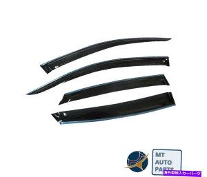 ウィンドウバイザー クロムトリムサイドウィンドウバイザーは、ホンダシビックセダン2022のディフレクターをガードします Chrome Trim Side Window Visors Guard Deflectors For Honda Civic Sedan 2022-