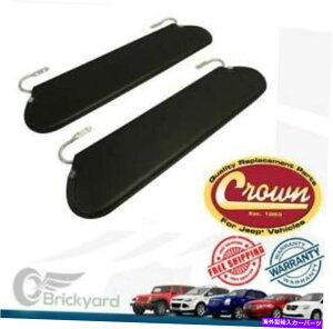 �E�B���h�E�o�C�U�[ Crown Automotive RT54001 72-86 Jeep CJ-5/CJ-6/CJ-7/CJ-8�p�̃u���b�N�T���o�C�U�[�Z�b�g Crown Automotive RT54001 Black Sun Visor Set for 72-86 Jeep CJ-5/CJ-6/CJ-7/CJ-8�y���s�A���i�z