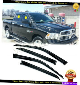 �E�B���h�E�o�C�U�[ 2009�N2010-2018 RAM 1500�X���[�N�E�B���h�E�o�C�U�[�x���g�f�B�t���N�^�[�N���[+���K4dr FOR 2009 2010-2018 RAM 1500 Smoked Window Visors Vent Deflectors Crew+Mega 4DR�y���s�A���i�z