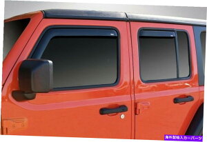 �E�B���h�E�o�C�U�[ 2018�N����2019�N��Jeep Wrangler JL Unlimited�̃`�����l�����C�o�C�U�[ In-Channel Vent Visors for 2018 - 2019 Jeep Wrangler JL Unlimited�y���s�A���i�z