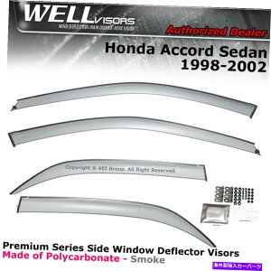 EBhEoCU[ z_AR[hZ_98-02EBhEoCU[CK[hv~AV[ỸEFoCU[ WELLvisors For Honda Accord Sedan 98-02 Window Visors Rain Guards Premium Series