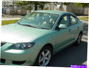EBhEoCU[ 2004-2009}c_3Z_e[vI 2004 - 2009 Mazda 3 Sedan Wind Deflectors Tape-on