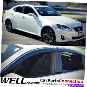EBhEoCU[ wellvisorsEBhEoCU[06-13NTXIS250 IS350 ISFZ_TChfBtN^[ WellVisors Window Visors 06-13 For Lexus IS250 IS350 ISF Sedan Side Deflectors