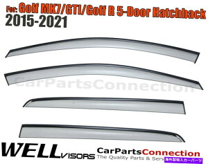 EBhEoCU[ WELLVISORS WINDOW VISOR 15-21tHNX[QStR GTI MK7nb`obNfBtN^[ WellVisors Window Visor 15-21 For Volkswagen Golf R GTI MK7 Hatchback Deflectors