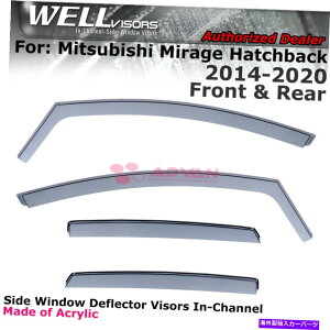 EBhEoCU[ OH~[Wnb`obN14-2020EBhEoCU[C`l4PCS̃EFoCU[ WELLvisors For Mitsubishi Mirage Hatchback 14-2020 Window Visors In-Channel 4Pcs