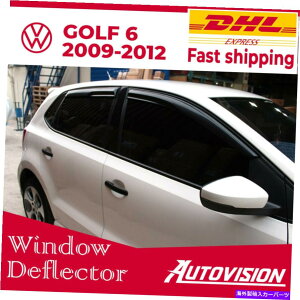 EBhEoCU[ tHNX[QVWSt6 VIEBhEoCU[CK[hoCU[p̎Ԃ̑ftN^[ Car Window Deflector for Volkswagen VW Golf 6 VI Window Visor Rain Guard Visor
