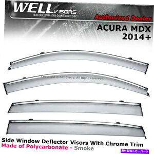 EBhEoCU[ Acura MDX 14-20TChEBhftN^[EBhEoCU[ChromeWellvisors WELLvisors For Acura MDX 14-20 Side Wind Deflector Windowow Visors Chrome