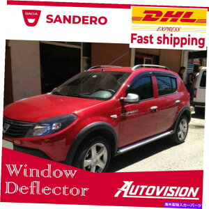 EBhEoCU[ m[E_VAET_EEBhEEoCU[ECEK[hEI[jÔ߂̎Ԃ̑̃ftN^[ Car Window Deflector for Renault Dacia Sandero Window Visor Rain Guard Awn