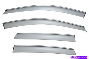 �E�B���h�E�o�C�U�[ 2007-2011��Wellvisors�E�B���h�E�o�C�U�[ / Deflectors with chrome�g���� WellVisors Window Visors / Deflectors for 2007-2011 Honda CR-V with Chrome Trim