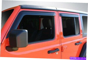 EBhEoCU[ 2018N2019ÑW[vO[JL Unlimited̃e[vIxgoCU[ Tape-On Vent Visors for 2018 - 2019 Jeep Wrangler JL Unlimited