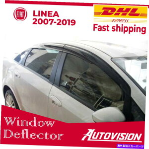 EBhEoCU[ tBAbglAoCU[CK[hoCU[I[jOp̎Ԃ̑̃ftN^[ Car Window Deflector for Fiat Linea Window Visor Rain Guard Visor Awnings