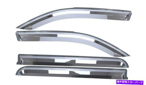 �E�B���h�E�o�C�U�[ RAM 1500��Putco 19-20 -Crew Cab�i4�̃Z�b�g�j�v�f�N�����E�B���h�E�o�C�U�[ Putco 19-20 for Ram 1500 - Crew Cab (Set of 4) Element Chrome Window Visors