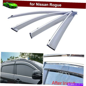 �E�B���h�E�o�C�U�[ ���Y���[�O2021-2023�E�B���h�E�o�C�U�[�N�����g�����K�[�h�o�C�U�[�f�t���N�^�[ for Nissan Rogue 2021-2023 Window Visors Chrome Trim Guards Visors Deflector