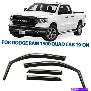 �E�B���h�E�o�C�U�[ �T�����C���o�C�U�[�_�b�W�����̕��J�K�[�h1500 2019-2022�N�A�b�h�L���u Sun Rain Visors Wind Rain Guards for Dodge RAM 1500 2019-2022 Quad Cab�y���s�A���i�z